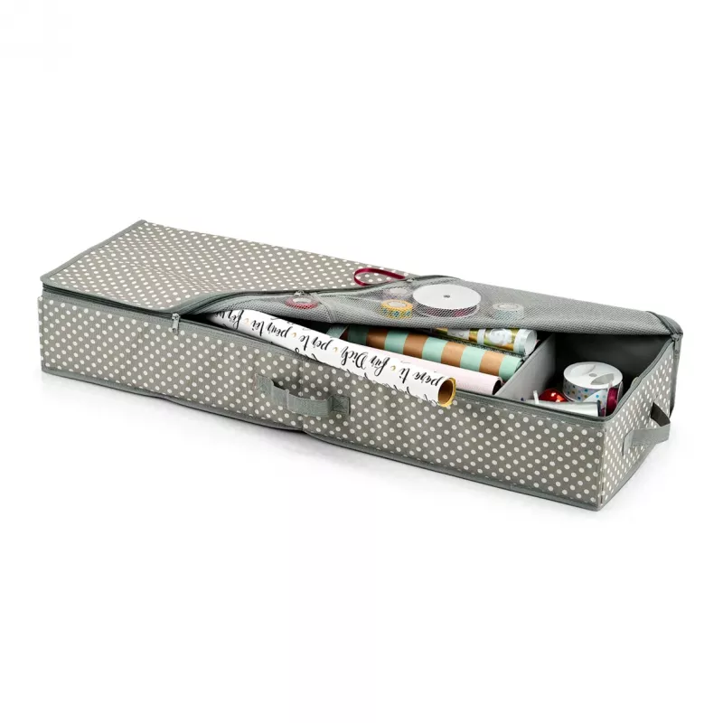 Zeller Geschenkpapier-Organizer Grau/Weiß 90 x 30 x 12 cm (14665)