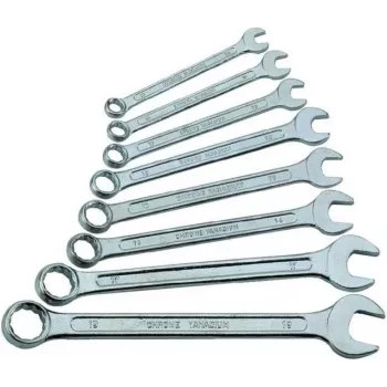 Brüder Mannesmann 8-teiliger Ringmaulschlüsselsatz DIN 3113, Chrom-Vanadium-Stahl, 6-13 mm 130-08 DIN