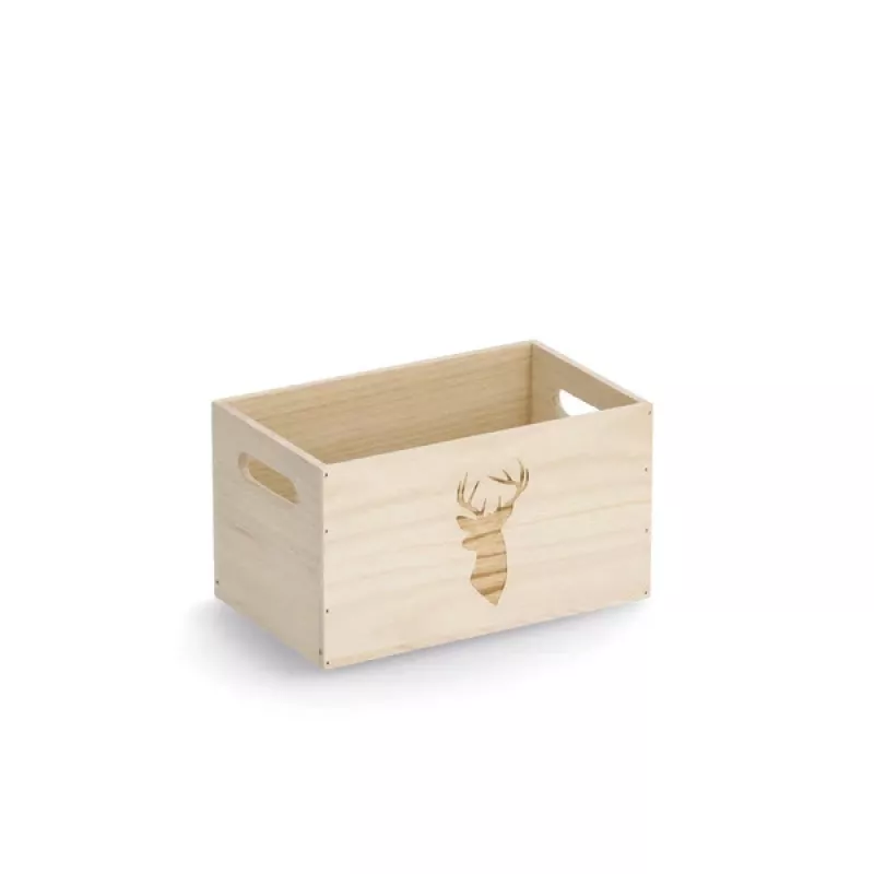 Zeller Hirsch Aufbewahrungsbox Natur 25 x 15 x 14 cm (15220)
