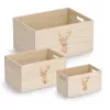 Zeller Hirsch Aufbewahrungsbox Natur 25 x 15 x 14 cm (15220)