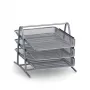 ZELLER MESHLINE 3-stufige A4 Aluminium Briefablage, Silber 17701