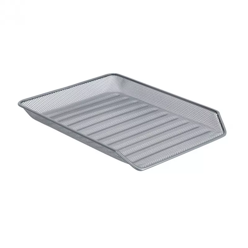 ZELLER MESHLINE 3-stufige A4 Aluminium Briefablage, Silber 17701