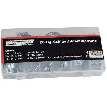 Brüder Mannesmann M60026 Schlauchschellen-Set, 7-44 mm