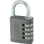 ABUS 48806 Massives Messing-Vorhangschloss mit gehärtetem Stahlbügel, schlüsselbedient, 30 mm ABVS48806