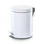 Zeller Kick Tretmülleimer 5 L Weiß 18700