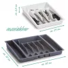 Zeller 24887 Besteckkasten, Kunststoff, Grau