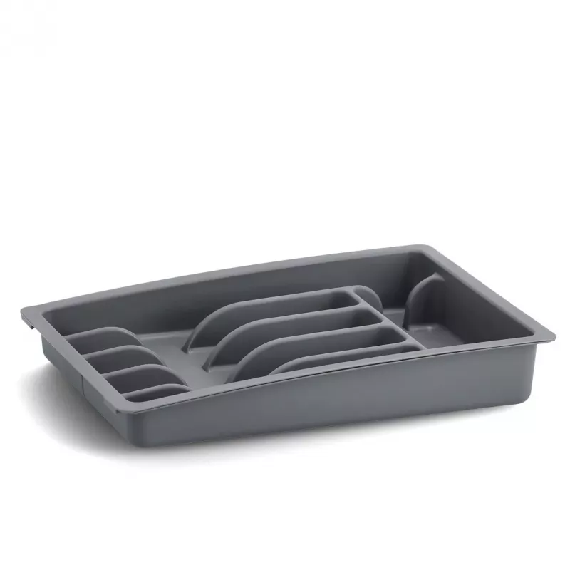 Zeller 24887 Besteckkasten, Kunststoff, Grau