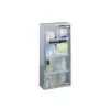 ZELLER Medizinschrank 57x27x12 cm Edelstahl, abschließbar, 2 Böden, wandmontiert (99193)