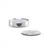 Zeller Present Edelstahl Untersetzer-Set, Silber, 7 Teile, 10 cm 27239