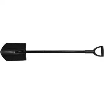 BRÜDER MANNESMANN M63120 Metall-Spaten 1180 mm Schwarz zum Rasenabstechen und Wurzelschneiden