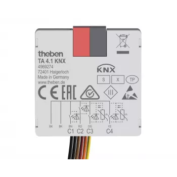 Theben KNX Taster-Schnittstelle Binäreingang 4-Kanal TA 4.1 KNX (4969274)