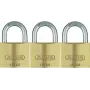 ABUS 82 Series Messing-Vorhangschloss-Set, gleichschließend, 45 mm Gehäuse, 3er-Pack 11825 8
