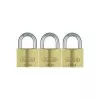 ABUS 82 Series Messing-Vorhangschloss-Set, gleichschließend, 45 mm Gehäuse, 3er-Pack 11825 8