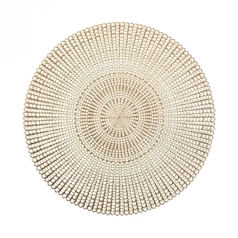 Zeller 6-teiliges goldfarbenes Platzset mit Aussparungen | 45 x 30 cm | PVC 27003