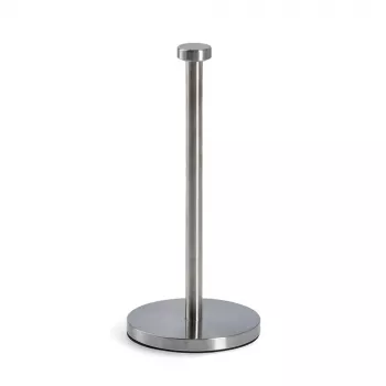 ZELLER Maila Küchenrollenhalter aus Edelstahl mit Rolle, Silber 27242