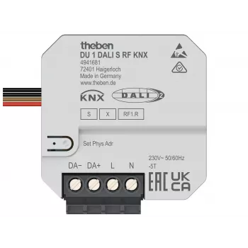 Theben DU 1 DALI S RF KNX UP Unterputz KNX RF DALI Aktor, 1 Kanal, Broadcast 4941681