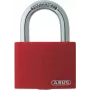 ABUS T65AL/40 Aluminium-Vorhangschloss mit gehärtetem Stahlbügel, Rot ABVS50011