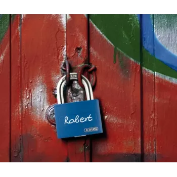 ABUS myLock T65AL/40 Blaues Aluminium-Vorhängeschloss mit gehärtetem Stahlbügel 802829