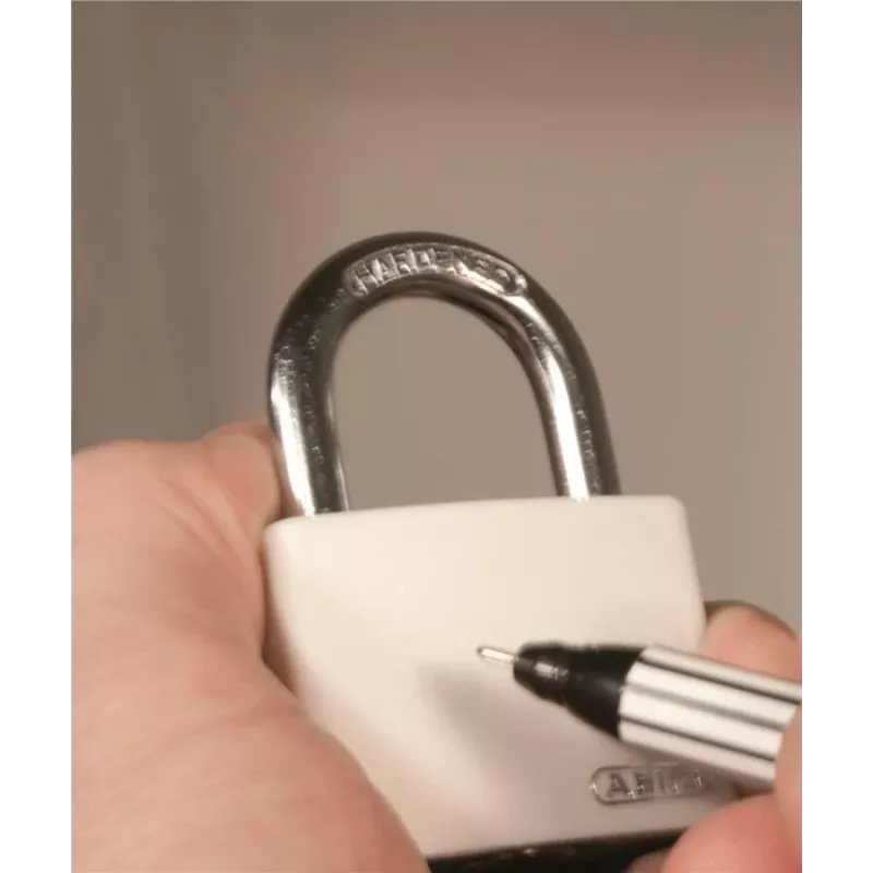 ABUS myLock T65AL/40 Blaues Aluminium-Vorhängeschloss mit gehärtetem Stahlbügel 802829