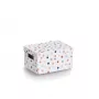 Zeller Dots Aufbewahrungsbox Weiß mit Punkten 18,0 cm x 25,0 cm 14474