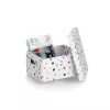 Zeller Dots Aufbewahrungsbox Weiß mit Punkten 18,0 cm x 25,0 cm 14474