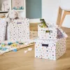 Zeller Dots Aufbewahrungsbox Weiß mit Punkten 18,0 cm x 25,0 cm 14474