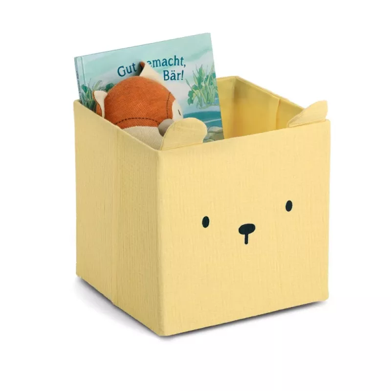 Zeller Bear Aufbewahrungsbox Gelb 28 x 28 x 28 cm 14491