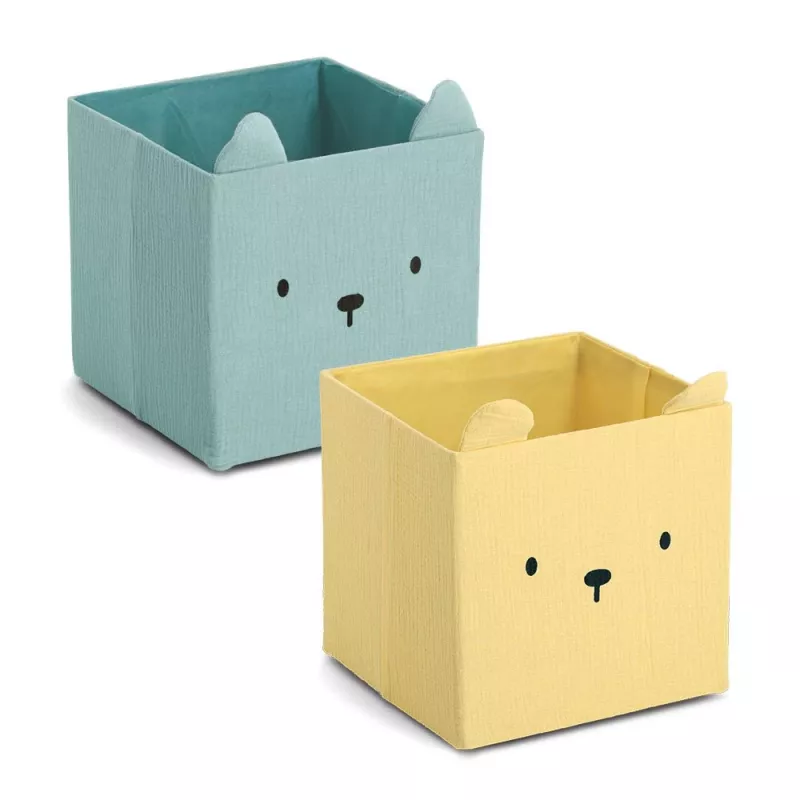 Zeller Bear Aufbewahrungsbox Gelb 28 x 28 x 28 cm 14491
