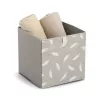 Zeller Feather Aufbewahrungsbox Taupe 32 x 32 x 32 cm 14537