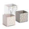 Zeller Feather Aufbewahrungsbox Taupe 32 x 32 x 32 cm 14537