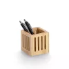 Zeller Bambus Stiftehalter Braun 8x8x8 cm 15201