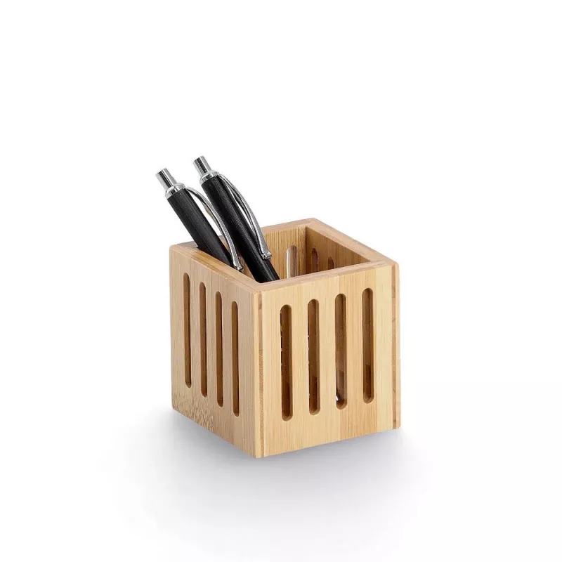 Zeller Bambus Stiftehalter Braun 8x8x8 cm 15201