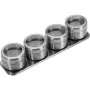 WESTMARK Gewürzbrett-Set, 5-teilig, Bambusbrett mit 4 Glasdosen, je 90 ml 65152260
