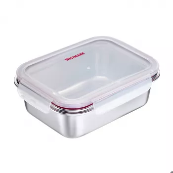 Westmark Rondo Edelstahl-Aufbewahrungsbehälter für Lebensmittel, 1,3 L, Silber 23682270