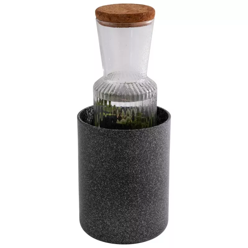 APS Dressing-Topf / Flaschenkühler FROSTFIRE, 1,5 L, Silber-Schwarz 36140