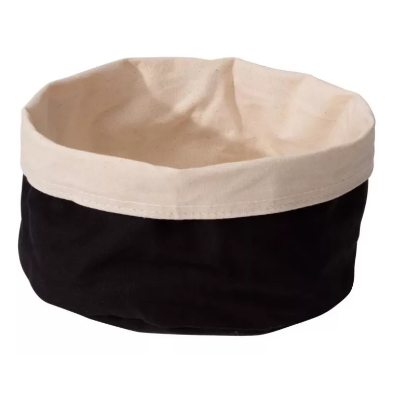 APS Brotbeutel, Durchmesser 200 mm, Hellbeige/Schwarz, Baumwolle, Maschinenwaschbar bis 30°C, Wendbar, 1 Stück 30351