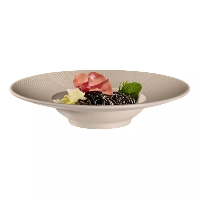 APS NERO Pastateller, 290 mm, Sand Melamin, stapelbar, spülmaschinenfest, hitzebeständig (1 Stück) 85406