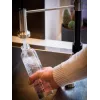 APS 0,55L Glas-Trinkflasche mit Edelstahl-Schraubverschluss 66907