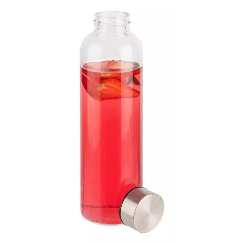 APS 0,55L Glas-Trinkflasche mit Edelstahl-Schraubverschluss 66907