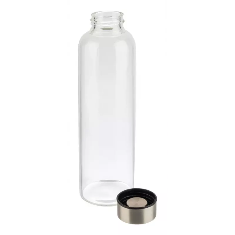 APS 0,55L Glas-Trinkflasche mit Edelstahl-Schraubverschluss 66907