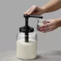 APS DISPENSA 1,7L Glas-Dosierspender, Transparent/Schwarz 93290