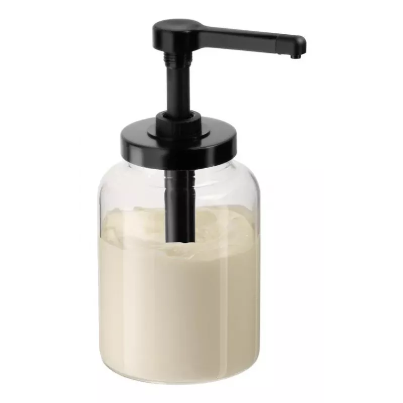 APS DISPENSA 1,7L Glas-Dosierspender, Transparent/Schwarz 93290