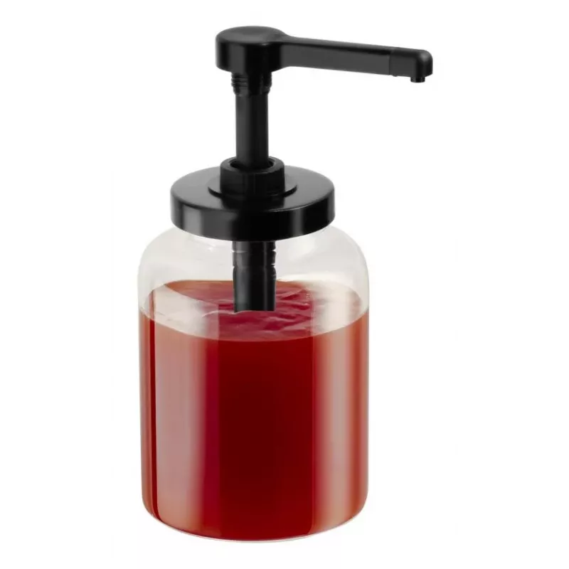 APS DISPENSA 1,7L Glas-Dosierspender, Transparent/Schwarz 93290