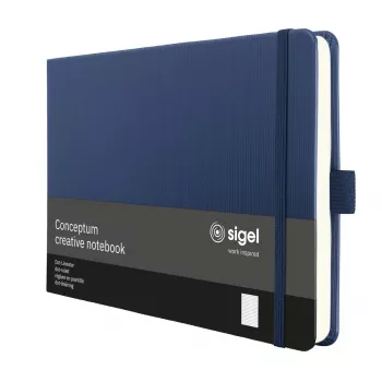 SIGEL Conceptum Notizbuch A5 Querformat Punktraster Dunkelblau Hardcover 132 Seiten CO207