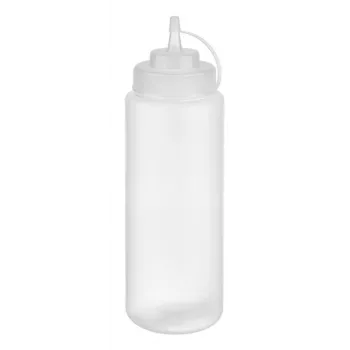 APS Quetschflasche 1025 ml Transparent Polyethylen mit Schraubverschluss und Verschlusskappe - 1 Stück (93259)