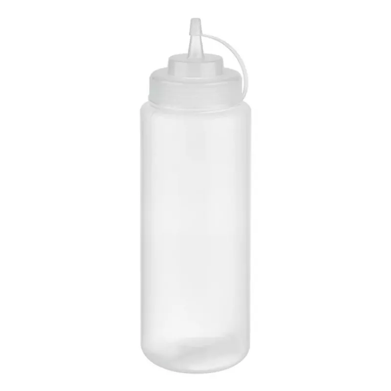 APS Quetschflasche 1025 ml Transparent Polyethylen mit Schraubverschluss und Verschlusskappe - 1 Stück (93259)