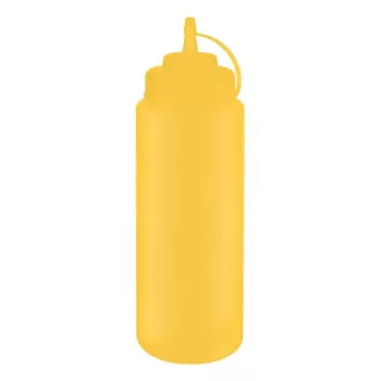APS Quetschflasche 1025 ml Gelb Polyethylen mit Schraubverschluss und Verschlusskappe 93260