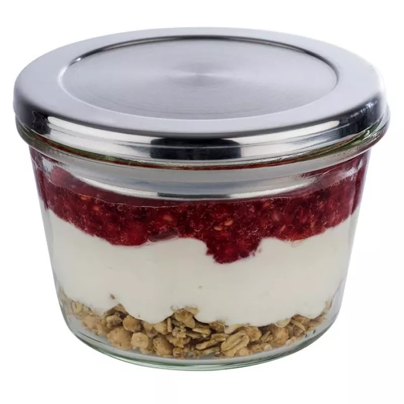 APS Deckel für Weck-Gläser, Edelstahl mit Gummidichtung, spülmaschinenfest, 1 Stück (82360)