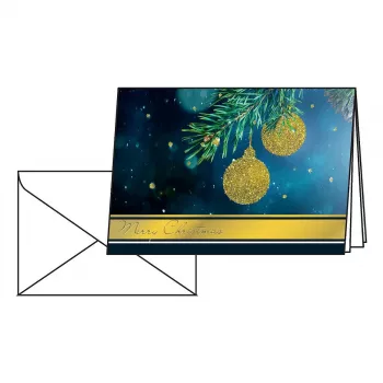 Sigel DS065 Weihnachtskarten Golden Glitter mit Umschlägen, DIN A6, 10 Stück