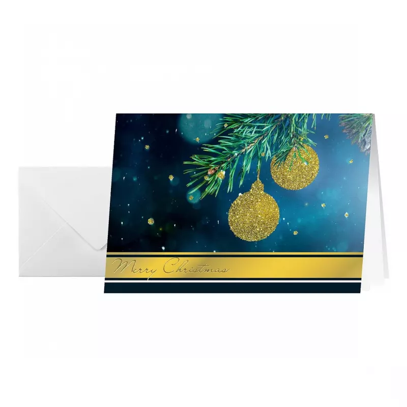 Sigel DS065 Weihnachtskarten Golden Glitter mit Umschlägen, DIN A6, 10 Stück